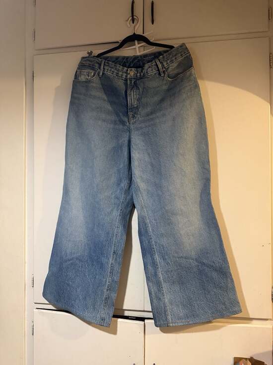 Good American Denim - Good American Good Skate High-Rise Wide Leg Jeans 34" Inseam Blue Denim